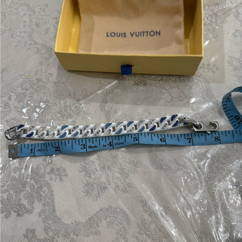 Louis Vuitton White and Blue Jewelry Accessory